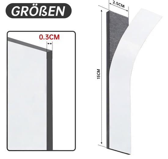 Stark självhäftande magnettejp – magnetremsa – magnettejp – självhäftande tejp – klippbar – 8 delar – magnetremsa