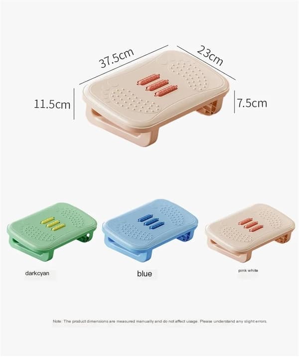Fotstöd under skrivbordet, ergonomisk fotpall med massagerullar, bärbart bordsbenstöd, benstöd för hemmakontoret.