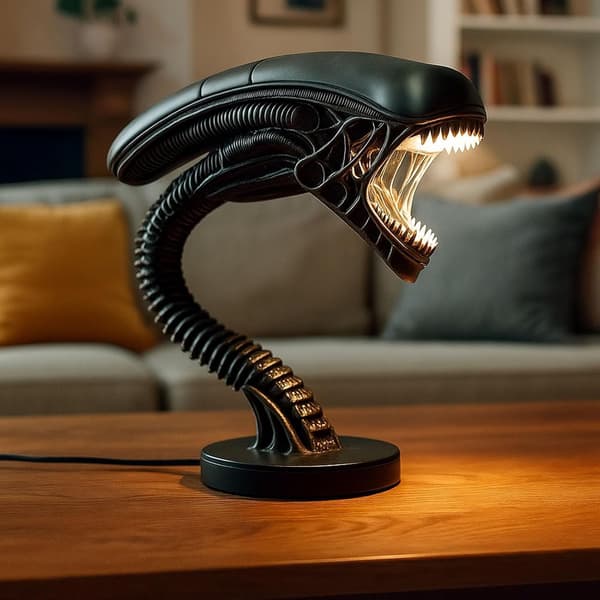 Alienformad dekorativ LED-bordslampa, sci-fi-film samlarobjekt alien nattlampa (A-ormlampa)