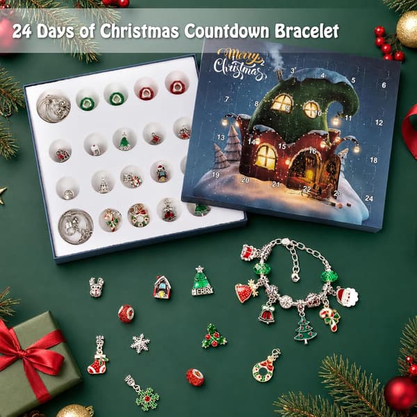 Julnedräkning Adventskalender Armband 2026 för Barn Flickor Present