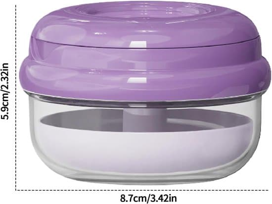 Retainerfodral - Lämpligt för retainers - 8.5 x 6 cm - Kompakt och bärbart - Stöder rengöring, blötläggning och uppfräschning - Unisex - Lila