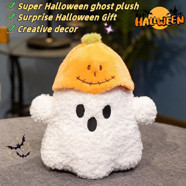 12\" Halloween Spöke Plysch, Pumpahatt Gosedjur
