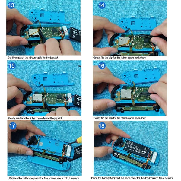 2-pack ersättningsjoystick analog tumsticka reparationssats för Nintendo Switch / Switch OLED-modell / Switch Lite Joy-Con-kontroll – verktyg för att fixa drift