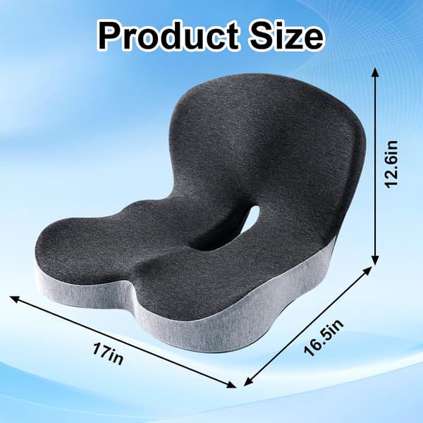 L-formad integrerad sittdyna med memory foam, halkfri memory foam-sittdyna och ryggstöd, lämplig för bilkörning.