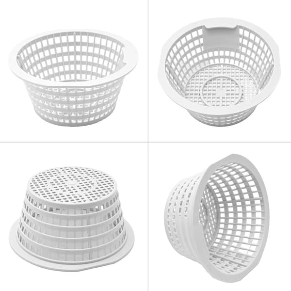 2 st poolskimmerkorg, 15,8x11x8,3 cm, ihålig design för ovanjordiska och nedgrävda pooler – vit