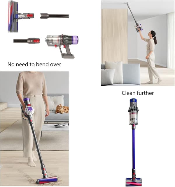 Snabbkopplingsrör Ersättning för Dyson V7 V8 V10 V11 V15 – 969109-01 Förlängningsrör – Blå