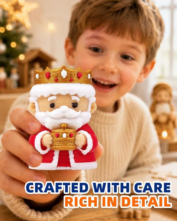 Julkrubba Adventskalender Tryckt Julkrubba Leksaker Present till Småbarn Detaljerade 3D-printade Figurer, 24 Dagar med Julkrubba Överraskningar, Unik Jul