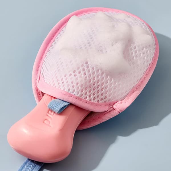 Tvålspararpåse | Exfolierande djuprengörande nätpåse för kroppstvätt, resevänlig tvålhållare för kvinnor, män, studenter – badrumsdusch studentrum blue