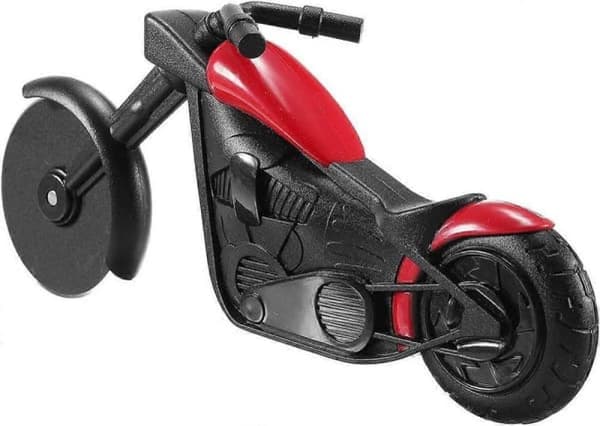 Motorcykel Pizzaskärare, Rostfritt Stålblad Non-Stick Beläggning, Vass Pizzaskärare, Slitstark ABS Plastram, Lätt att