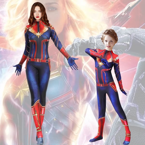 Dame Captain Marvel cos tights Captain Marvel Kostume / L