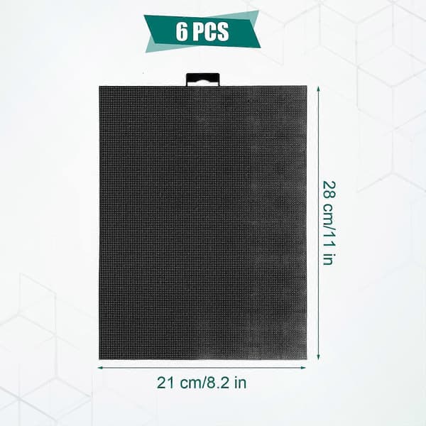6 stk. Plastnet Canvas, 28x21 cm 14 CT Plastnet Canvasark til ..