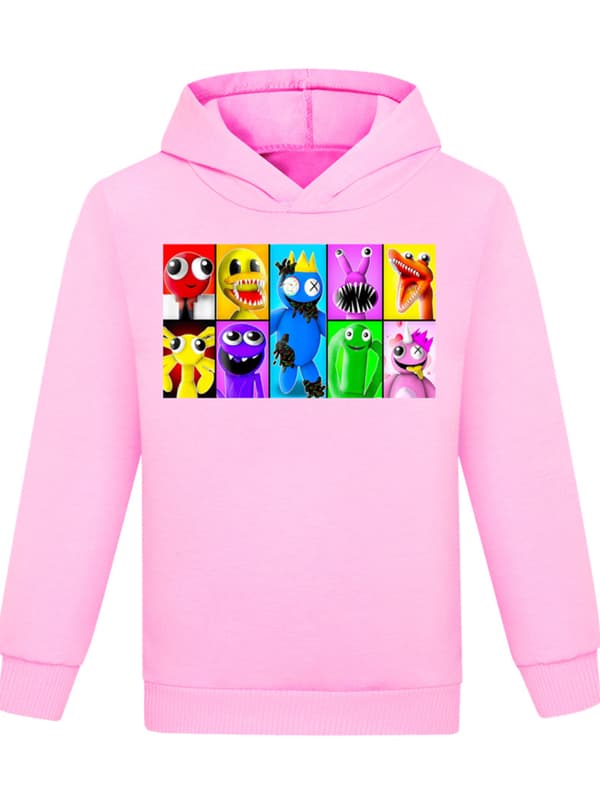 Gutter Jenter ROBLOX Rainbow friends Hettegenser Pullover Jumper Gave rosa pink 140cm