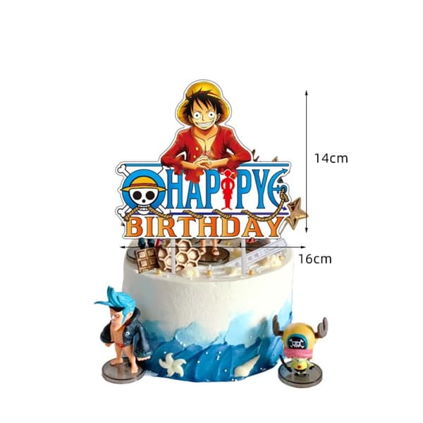ONE PIECE Tema Bursdagsdekorasjon Engangsservise Party Banner