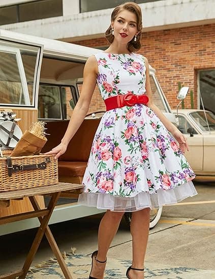 50'er underskørt Rockabilly Kjole Crinoline Tutu til kvinder Hvid .. White M