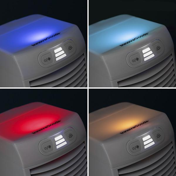 Innovagoods bärbar luftkylare och fläkt med LED FreezyQ+