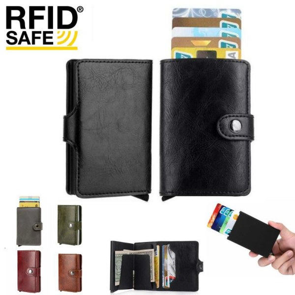 Smart RFID Korthållare -Vegan Läder- 7st kort 6a12 | Fyndiq