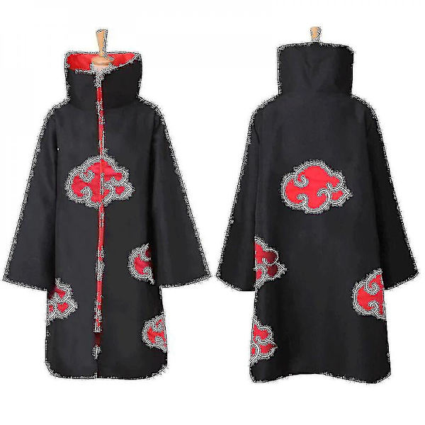 Naruto Akatsuki Anime Kostume Kit Itachi Kåbe Halloween V Cloak one size