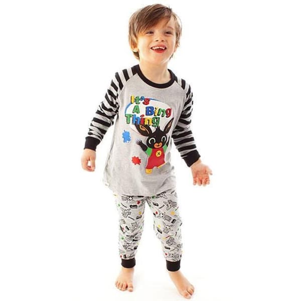 Bing Bunny Drenge Its A Bing Thing Langærmet Pyjamassæt 2-3 år Grey/Black 2-3 Years