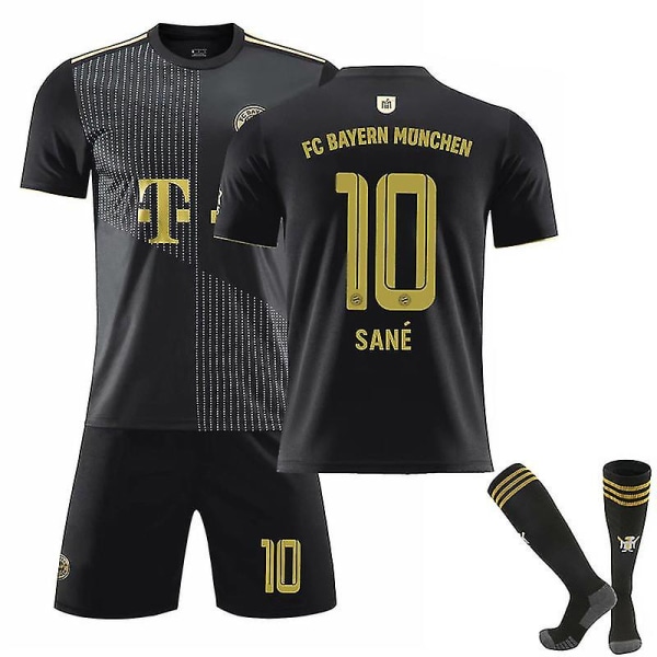 Sane #10 skjorte 21-22 Bayern München Fotball T-skjorter Trikotsett W L