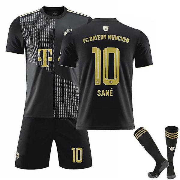 Sane #10 tröja 21-22 Bayern München Fotboll T-shirts Jersey Set W Kids 16(90-100CM)