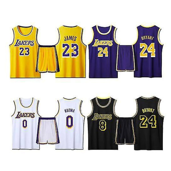 #23 Lebron James Baskettrøye Set Lakers Uniform W yellow M