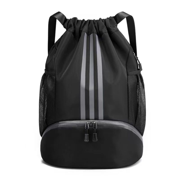 Ryggsäck för sportgymnastik med stor kapacitet . Black