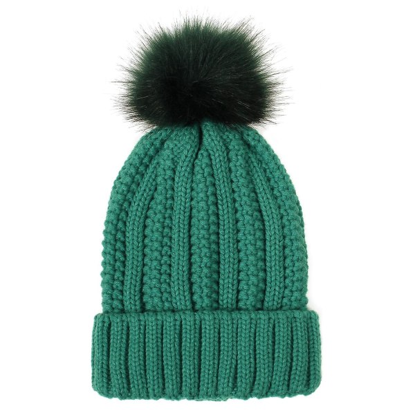 Talvi neulottu hattu Naisten lämmin kudottu lippalakki, jossa sileä sisäpuoli suojaava kampaus W Green
