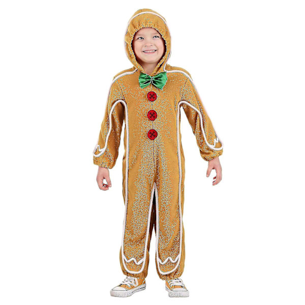 Ny jul Gingerbread Man Barnkläder Skull Knight Gingerbread Man Jumpsuit Gingerbread man XS