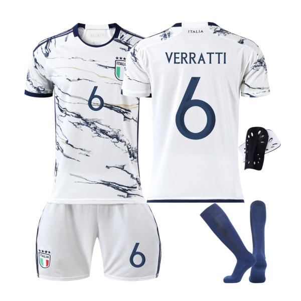 23-24 sæson Europa Cup Italiensk udebane nr. 6 Verratti trøje outfit NO.6 VERRATTI XL