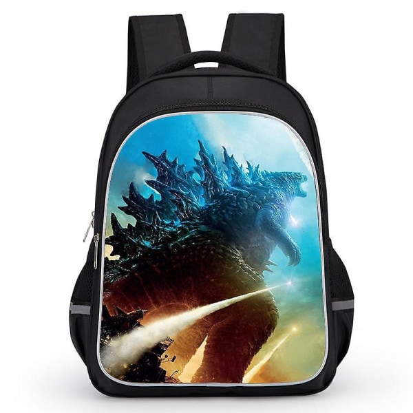 Godzilla Print School Bag Kids Waterproof Backpack #1 Y 9 M