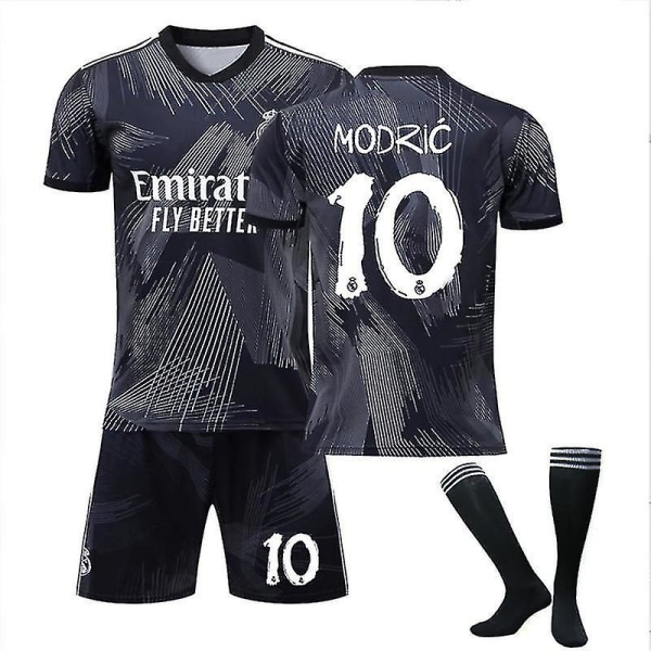 22-23 Real Madrid Fotballtrøye T-skjorte Shorts Fotballtrøye MODRIC 10 Kids 28(150-160CM)