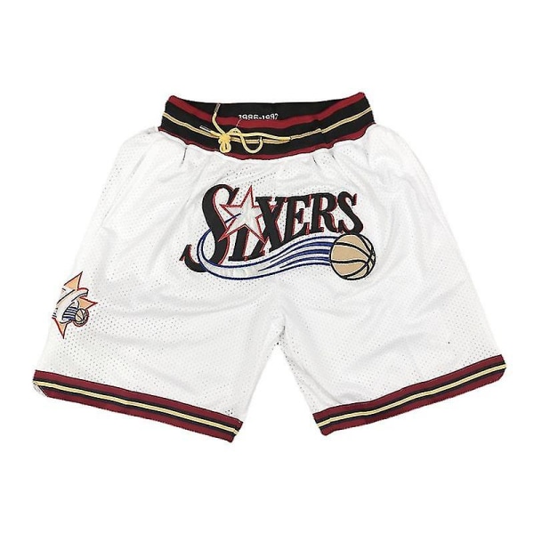Nba Brooklyn Nets Grå Shorts Broderede Sports Træningsshorts / M