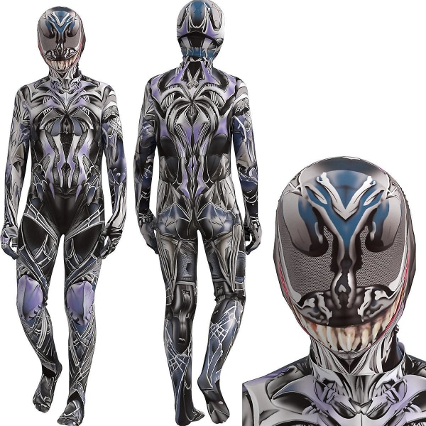 Venom Suit Cosplay Kostume Fest Jumpsuit Udklædning Børnetøj k 170cm