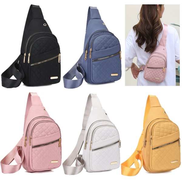 Liten Sling ryggsekk for kvinner brystveske rosa pink