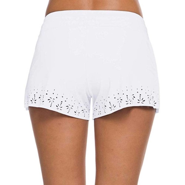 Naisten bikinihousut uimahousut Rantashortsit Hot Pants Swimwear . White,XXL
