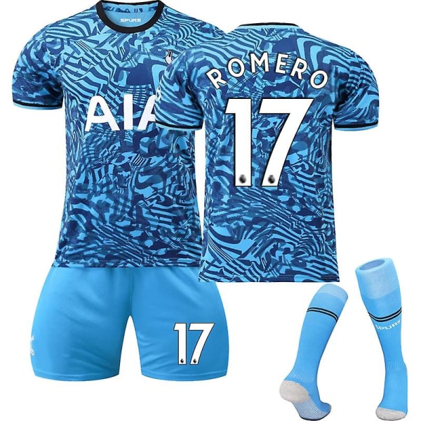 22-23 Ny Tottenham bortedrakt Fotballdrakt ROMERO 17 Kids 20(110-120CM)