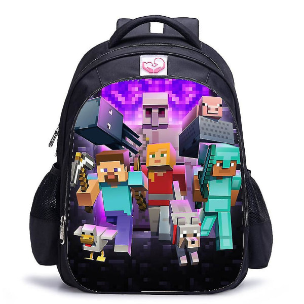 2023-Minecraft vanntett ryggsekk for barn H