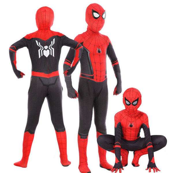 Pojkar: Far From Home Spiderman Zentai Cosplay Suit Outfit - 110-120cm