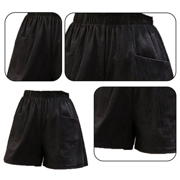 4 stk. Casual Shorts for kvinner Elastisk Strand Sommer Strand Shorts . L