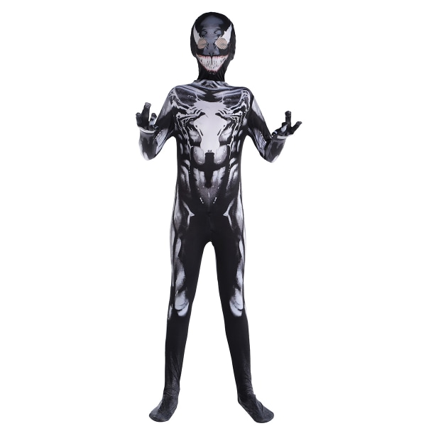 Børns Venom Spider-man Drenge Cosplay Kostume Jumpsuit Fancy  cm - 140