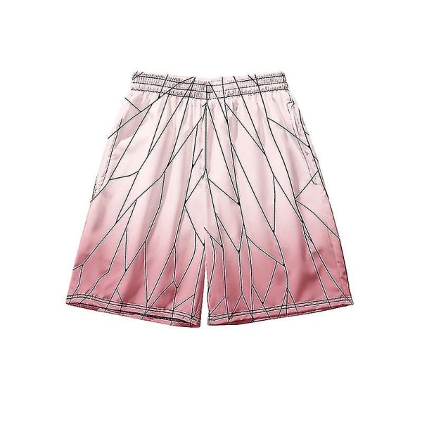 Strandshorts med ficka herr Demon Slayer kostym Kamado Tanjirou Anime Harajuku joggingbyxor Quick Dry Shorts H_a W 7 XS