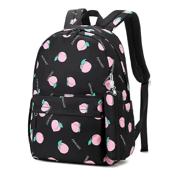 Print sæt Lette skoletasker College bogtaske W Black