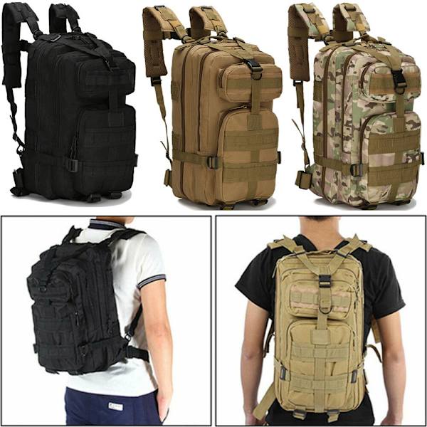 Military Tactical Army Backpack Outdoor Bag 30L Y khaki