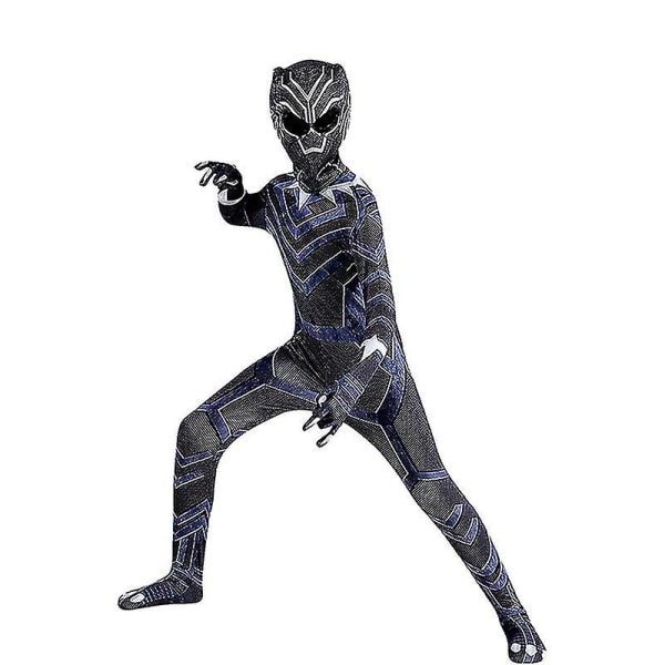 2023 New Black Panther Costume Marvel The Avengers Super Hero Cosplay Bodysuit Zentai Jumpsuit Halloween kostymer för barn Aldult H_a W Style 2 120