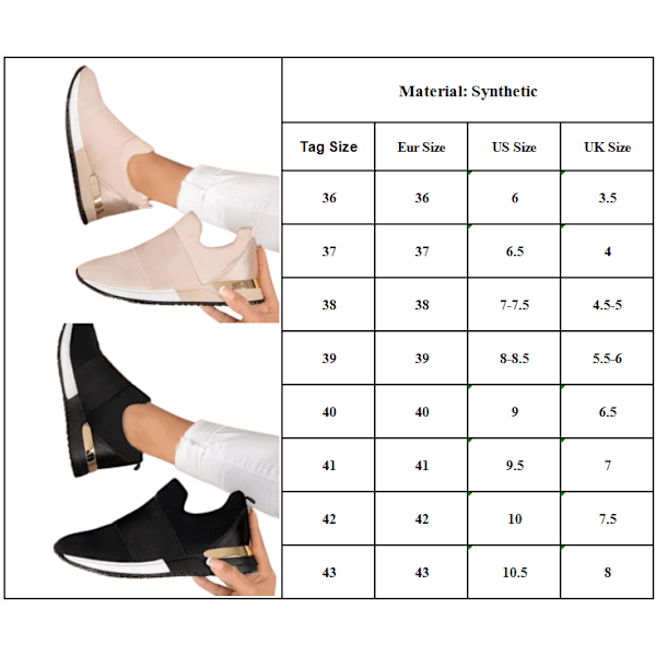 Damemote lette gym ensfargede joggesko casual - red 36