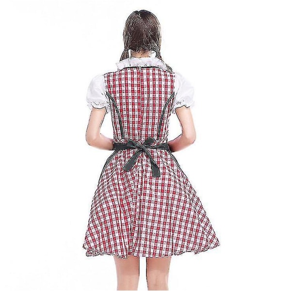 Naisten perinteinen Oktoberfest-asu saksalainen olut Wench Dirndl -mekko essulla Puku Juhlamekko Xs-6xl Plus-koko_b 4XL