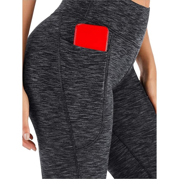 Naisten joogahousujen löysät leveät housujen taskut - gray M