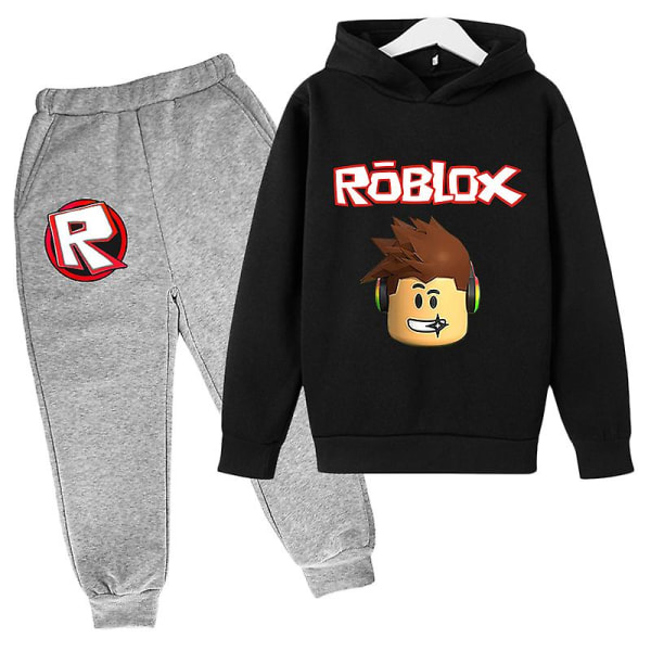 Uusien rento Roblox-poikien vaatteiden hupparipoikien paita + housut puvut teini-ikäiset lasten kevätvaatteet lastenvaatteet Set G Style W 12T