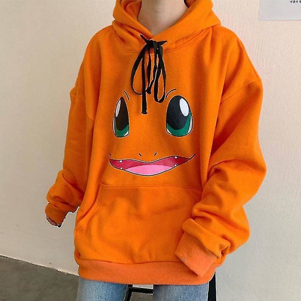 Ef Pikachu Sweatshirt Hoodie Jacka Lös H orange l