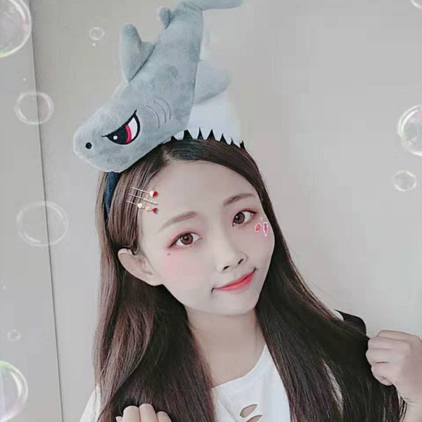 2 st Creative Shark Shape Huvudbonader Barnfest Pannband (f